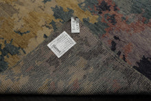 6x9 Beige, Turquoise, Rose Color Hand Knotted Oushak Wool Modern Oriental Rug
