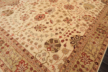 9x12 Beige, Sage, Rust Color Hand Knotted Chobi Peshawar Wool Traditional Oriental Rug