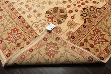 9x12 Beige, Sage, Rust Color Hand Knotted Chobi Peshawar Wool Traditional Oriental Rug