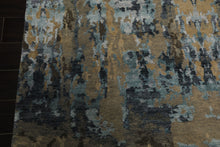 6x9 Gray, Blue, Brown Color Hand Knotted Sherpa Bamboo Silk & Wool Modern Oriental Rug