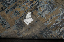 6x9 Gray, Blue, Brown Color Hand Knotted Sherpa Bamboo Silk & Wool Modern Oriental Rug