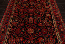 5x10 Midnight Blue, Red, Rust Color Hand Knotted Malayer Wool Traditional Oriental Rug