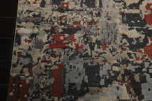 6x9 Beige, Rose, Charcoal Color Hand Knotted Sherpa Bamboo Silk & Wool Modern Oriental Rug