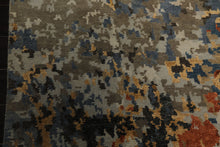 6x9 Gray, Gold, Blue Color Hand Knotted Sherpa Bamboo Silk & Wool Modern Oriental Rug