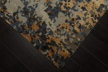 6x9 Gray, Gold, Blue Color Hand Knotted Sherpa Bamboo Silk & Wool Modern Oriental Rug