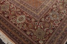 13'1''x20' Beige, Rust Palace Hand Knotted Persian Wool and Silk Traditional Oriental Area Rug