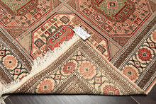 6x10 Blush, Rose, Ivory Color Hand Knotted Shirvan Wool Tribal Oriental Rug