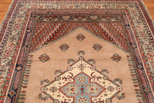 6x9 Tan, Ivory Hand Knotted Authentic Turkish 100% Wool Oriental Area Rug - Oriental Rug Of Houston