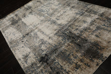 6x9 Beige, Taupe, Blue Color Hand Knotted Sherpa Bamboo Silk Modern Oriental Rug