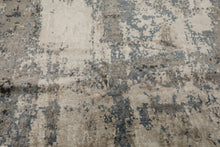 6x9 Beige, Taupe, Blue Color Hand Knotted Sherpa Bamboo Silk Modern Oriental Rug