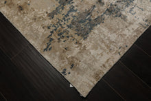 6x9 Beige, Taupe, Blue Color Hand Knotted Sherpa Bamboo Silk Modern Oriental Rug