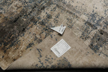 6x9 Beige, Taupe, Blue Color Hand Knotted Sherpa Bamboo Silk Modern Oriental Rug
