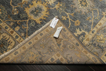 6x9 Slate, Blue, Gray Color Hand Knotted Oushak Wool Traditional Oriental Rug