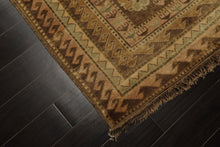 5x8 Brown, Beige, Tan Color Hand Knotted Oushak Wool Traditional Oriental Rug