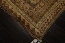 5x8 Brown, Beige, Tan Color Hand Knotted Oushak Wool Traditional Oriental Rug