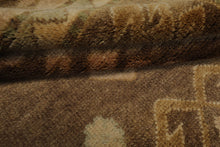 5x8 Brown, Beige, Tan Color Hand Knotted Oushak Wool Traditional Oriental Rug