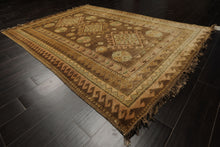 5x8 Brown, Beige, Tan Color Hand Knotted Oushak Wool Traditional Oriental Rug