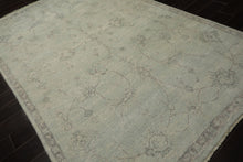 6x9 Seafoam, Taupe, Gray Color Hand Knotted Oushak Wool Transitional Oriental Rug