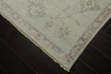 6x9 Seafoam, Taupe, Gray Color Hand Knotted Oushak Wool Transitional Oriental Rug