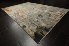 6x9 Gray, Taupe, Brown Color Hand Knotted Sherpa Wool Modern Oriental Rug