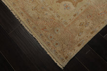 6x9 Beige, Brown, Slate Color Hand Knotted Oushak Wool Traditional Oriental Rug