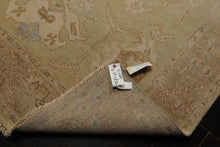 6x9 Beige, Brown, Slate Color Hand Knotted Oushak Wool Traditional Oriental Rug