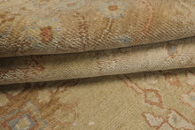 6x9 Beige, Brown, Slate Color Hand Knotted Oushak Wool Traditional Oriental Rug