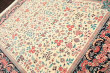 8x10 Ivory, Black, Turquoise Color Hand Knotted Pak Persian New Zealand Wool Traditional Oriental Rug