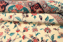 8x10 Ivory, Black, Turquoise Color Hand Knotted Pak Persian New Zealand Wool Traditional Oriental Rug