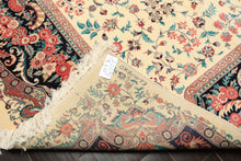 8x10 Ivory, Black, Turquoise Color Hand Knotted Pak Persian New Zealand Wool Traditional Oriental Rug