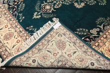 8x10 Teal, Ivory, Navy Color Hand Knotted Pak Persian New Zealand Wool Traditional Oriental Rug
