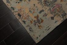6x9 Taupe, Beige, Gray Color Hand Knotted Sherpa Wool & Bamboo Silk  Oriental Rug