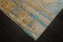 6x9 Taupe, Gray, Beige Color Hand Loomed Sherpa Wool & Bamboo Silk  Oriental Rug