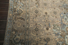 6x9 Brown, Beige, Teal Color Hand Knotted Oushak Wool Traditional Oriental Rug