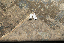 6x9 Brown, Beige, Teal Color Hand Knotted Oushak Wool Traditional Oriental Rug