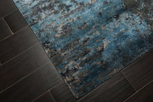 6x9 Teal, Blue, Gray Color Hand Knotted Sherpa Wool / Bamboo Silk  Oriental Rug