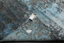 6x9 Teal, Blue, Gray Color Hand Knotted Sherpa Wool / Bamboo Silk  Oriental Rug