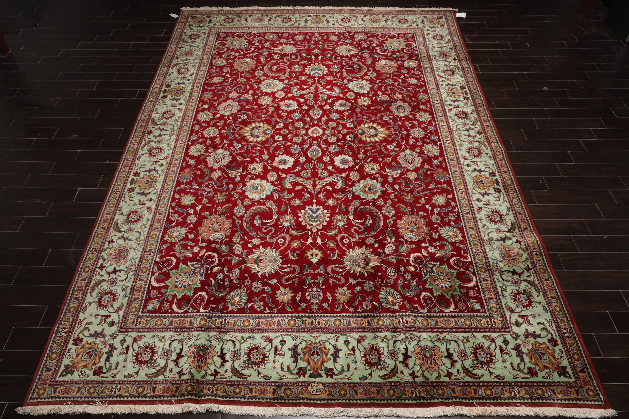 10x14 Red Hand Knotted Persian Area Rug