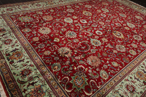 11' x15'Hand Knotted 100% Wool Tabriz Traditional Oriental Area Rug Red, Mint Color