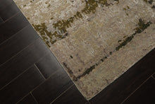 6x9 Beige, Taupe, Green Color Hand Knotted Sherpa Wool & Bamboo Silk Modern Oriental Rug