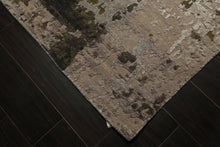 6x9 Beige, Taupe, Green Color Hand Knotted Sherpa Wool & Bamboo Silk Modern Oriental Rug