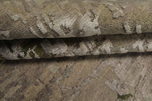 6x9 Beige, Taupe, Green Color Hand Knotted Sherpa Wool & Bamboo Silk Modern Oriental Rug