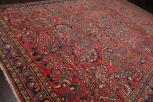 10'4''x16'3'' Burnt Orange, Navy Palace Hand Knotted 100% Wool Vintage Palace Lilihan Traditional Oriental Area Rug