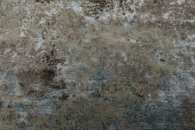 6x9 Gray, Aqua, Brown Color Hand Knotted Sherpa Wool & Bamboo Silk Modern Oriental Rug