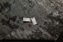 6x9 Gray, Aqua, Brown Color Hand Knotted Sherpa Wool & Bamboo Silk Modern Oriental Rug