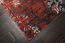 6x9 Ivory, Graphite, Rust Color Hand Knotted Sherpa Wool & Bamboo Silk Modern Oriental Rug