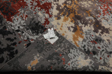 6x9 Ivory, Graphite, Rust Color Hand Knotted Sherpa Wool & Bamboo Silk Modern Oriental Rug