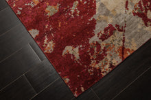 6x9 Plum, Red, Gray Color Hand Loomed Sherpa Bamboo Silk Modern Oriental Rug