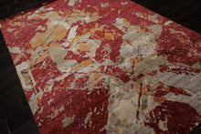 6x9 Plum, Red, Gray Color Hand Loomed Sherpa Bamboo Silk Modern Oriental Rug