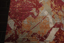 6x9 Plum, Red, Gray Color Hand Loomed Sherpa Bamboo Silk Modern Oriental Rug